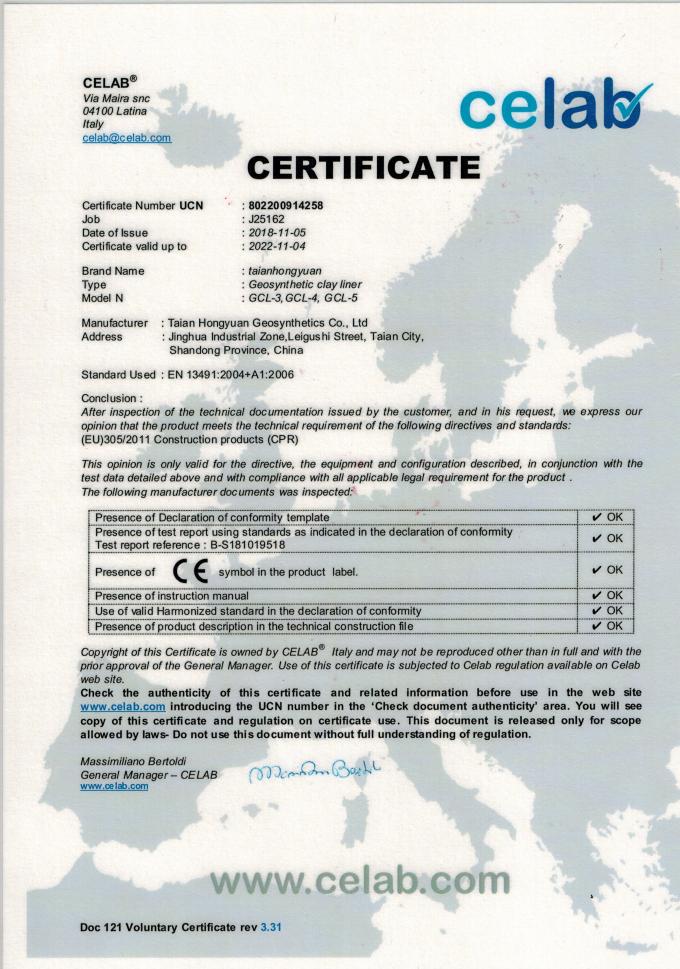 Géotextile de bentonite pour revêtement d'étang Naturel de sodium Bentonite revêtement d'argile géosynthétique 15