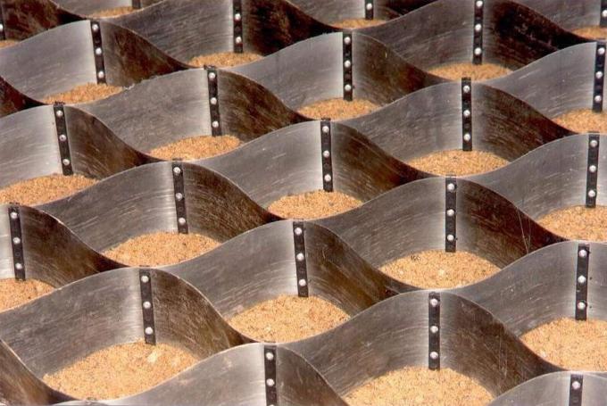 Stabilisateurs de gravier en géocellulés HDPE pour le renforcement des murs de soutènement et la protection des pentes 1